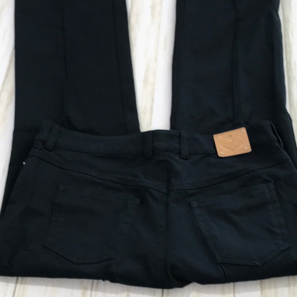 Escada Milano Strip Straight Pant Navy Nwot J7 View 2